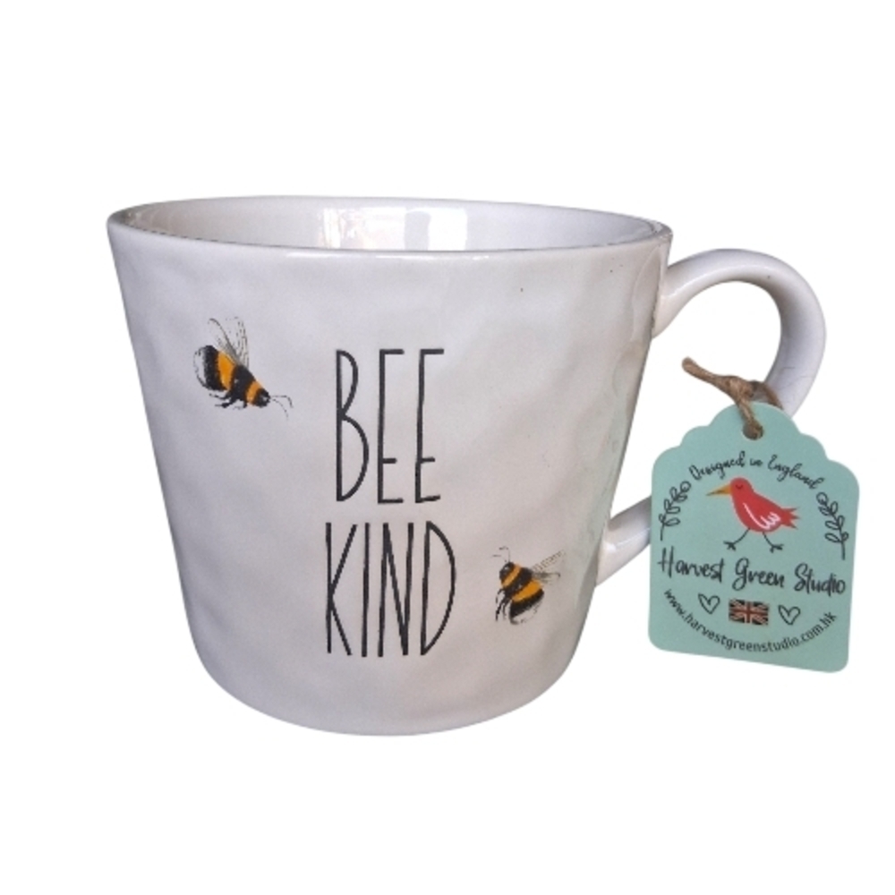 Harvest Green Studio Bee Kind White Mug